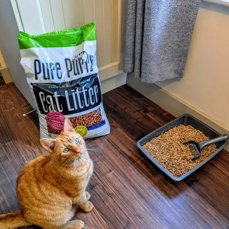 Pure Purrs Wood Pellet Cat Litter 30L