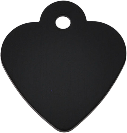 ID Tag Small Heart Black