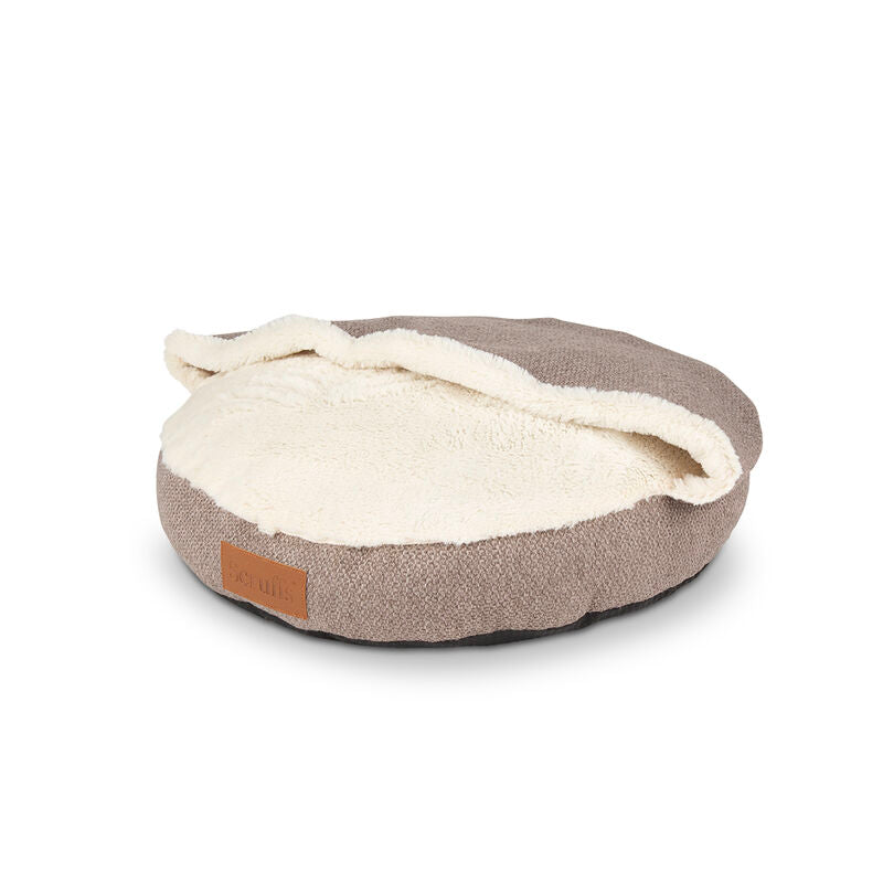 Scruffs Seattle Burrow Cat Bed Stone Grey