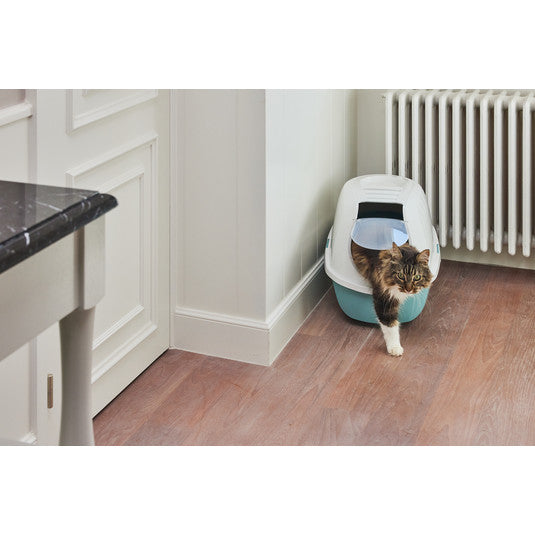 Smart Cat Large Hooded Litter Tray 54.5cm Grey