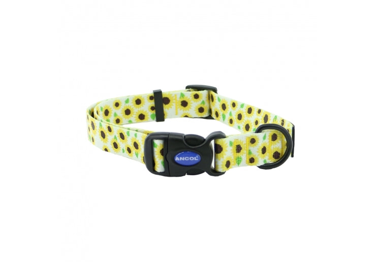 Ancol Soho Collection Patterned Dog Collar Sunflower