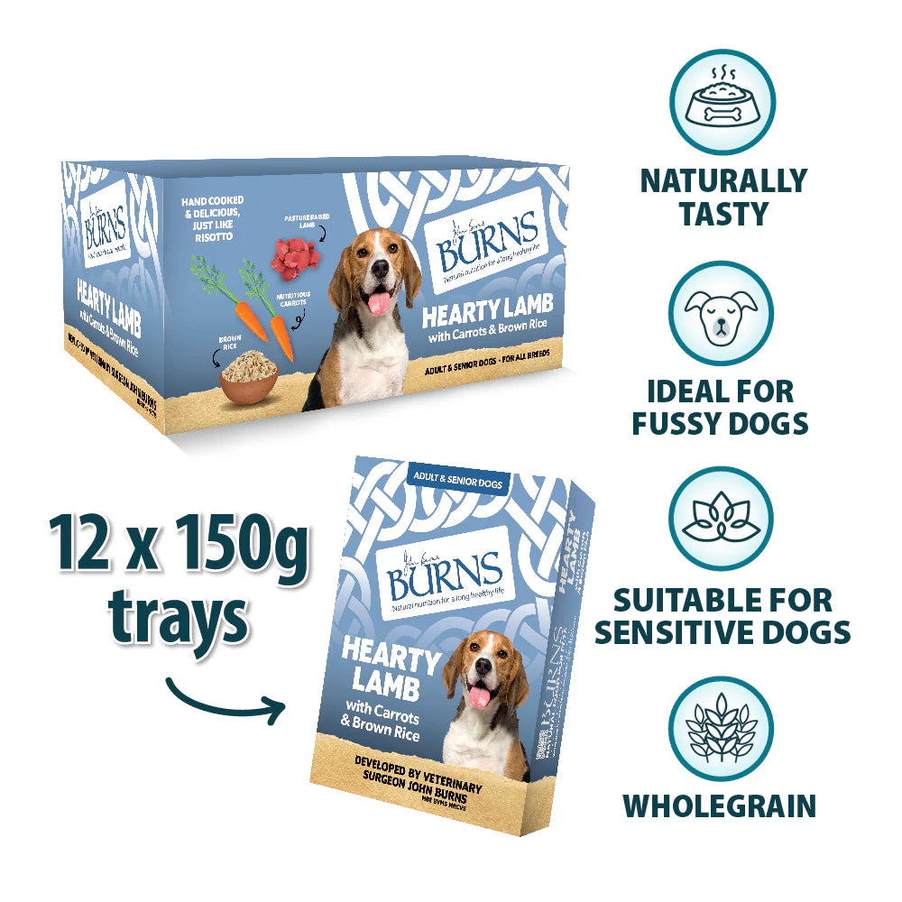 Burns Hearty Lamb with Carrots & Brown Rice Wet Dog Food 395g