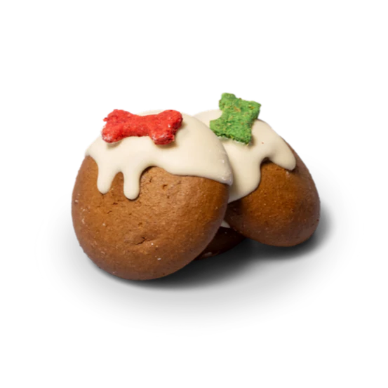 Yappy Woofmas Christmas Pudding Dog Cookies - Festive Dog Treats