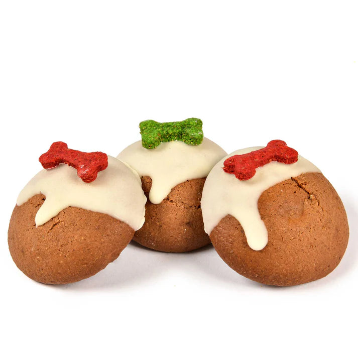 Yappy Woofmas Christmas Pudding Dog Cookies - Festive Dog Treats