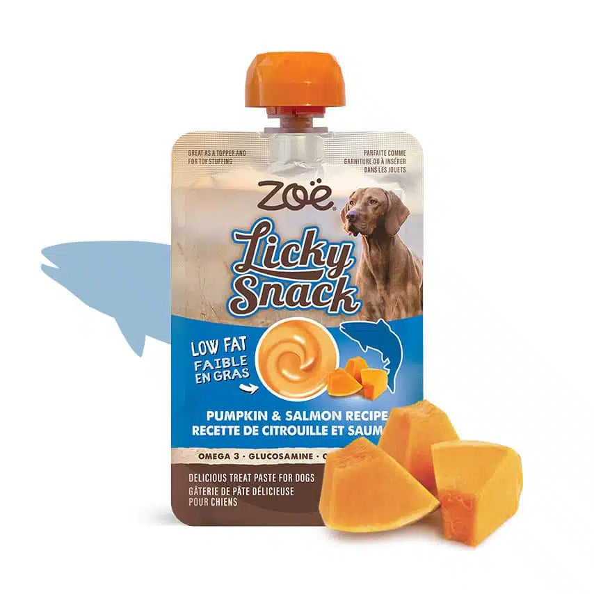 ZOE LICKY SNACK, PUMPKIN & SALMON 85G