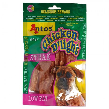 Antos Chicken D'light Steak 100g - Natural Training Treats