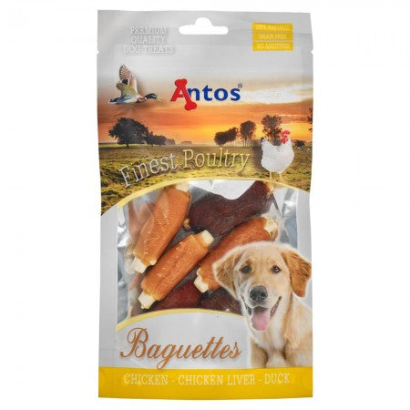 Antos Finest Poultry Baguettes 100g - Chicken & Duck Training Treats