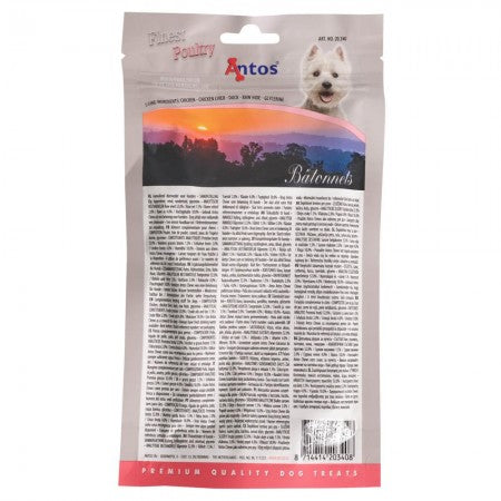 Antos Finest Poultry Bâtonnets 100g - Chicken, Duck & Beef Treats