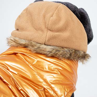 Dog Jacket Puffer Orange