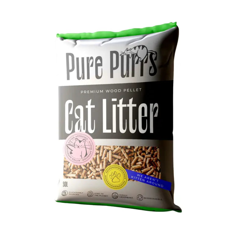 Pure Purrs Wood Pellet Cat Litter 30L