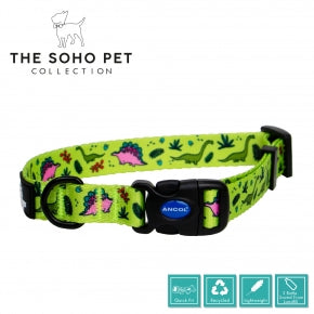 Ancol The Soho Pet Collection Dino Patterned Collar Size 1-2 20-30cm Small