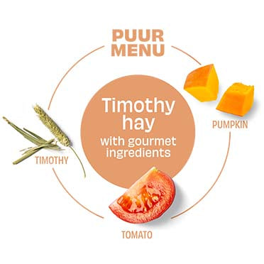 Puur Timothy Hay with Vegetables 500g