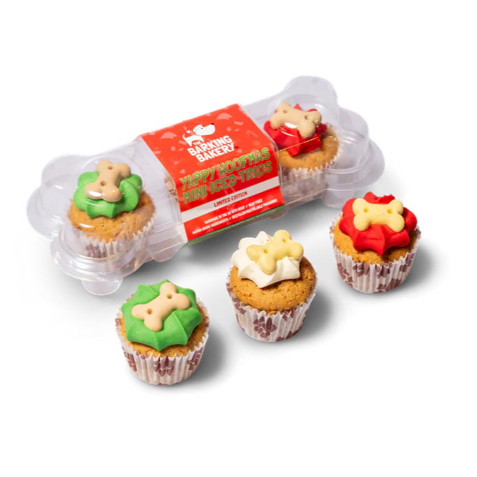 Barking Bakery Yappy Woofmas Trio Cupcakes