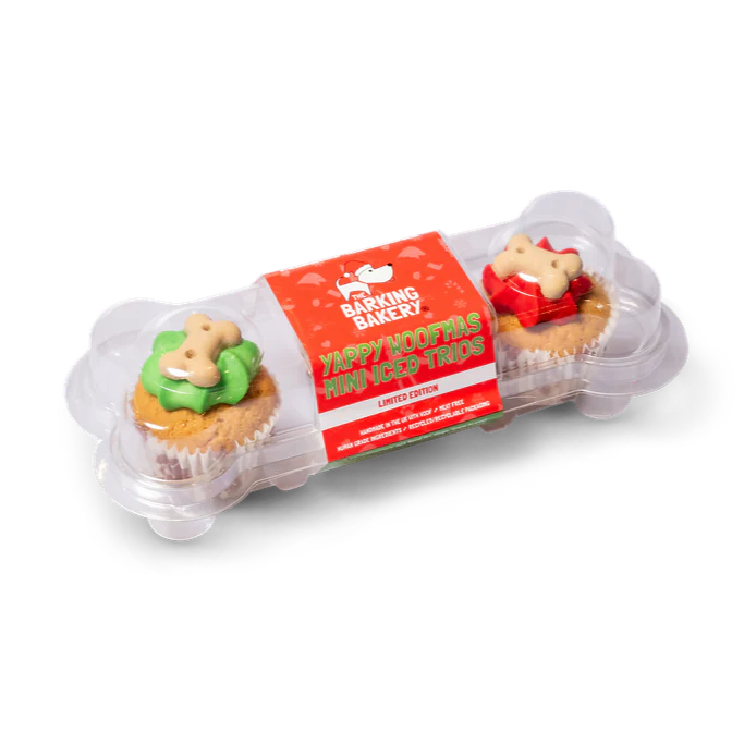 Barking Bakery Yappy Woofmas Trio Cupcakes