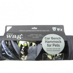 Henry Wag Pet Car Bench Hammock Grey/Black
