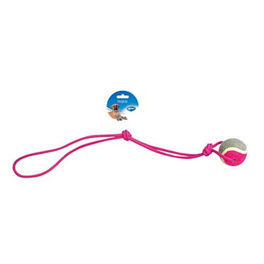 Knotted Cotton Pendulum & 1Knot & Tennis Ball 60cm grey/pink