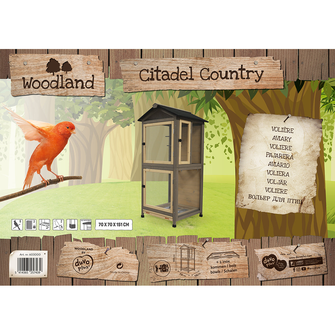 Woodland Aviary Citadel Country 70x70x151cm