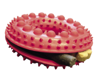 Nobby Rubber Snackring with Spikes, 10.5 cm, Red
