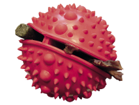 Nobby Rubber Snackball With Spikes 7.5cm Red