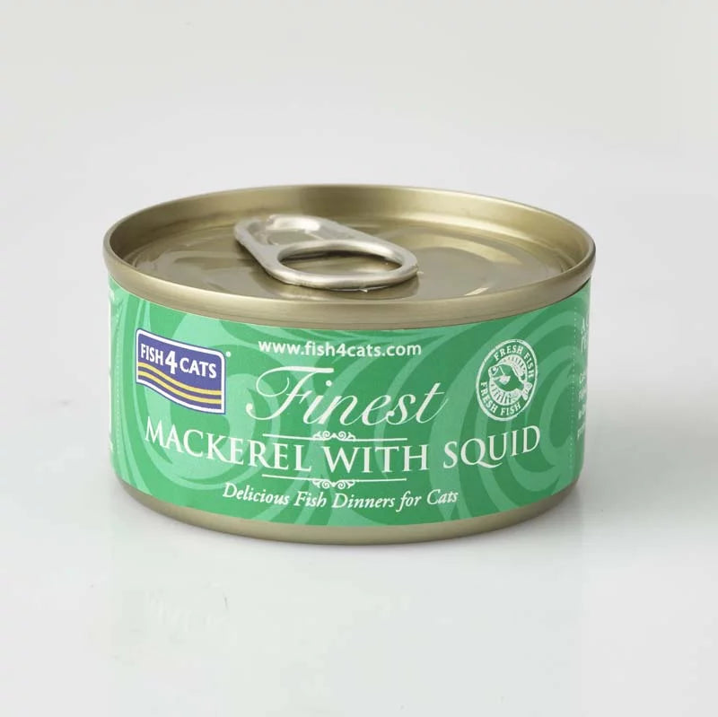 Mackerel + Squid 70g Cat Food Tin