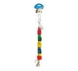 Birds Rope Ring With Colourful Cubes & Bell - 35cm - Wag n Tails Pet Shop