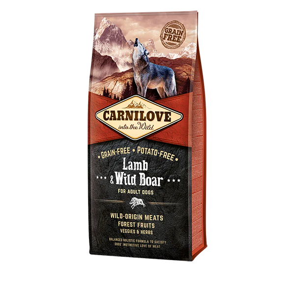 Carnilove Lamb & Wild Boar Grain Free Adult Dog Food 4kg
