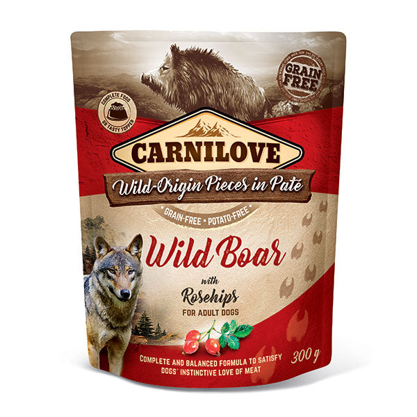 Carnilove Pouch Wild Boar with Rosehips 300g