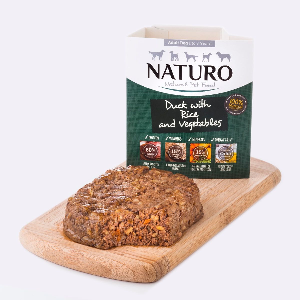 Naturo Adult Duck & Rice Wet Dog Food 400g