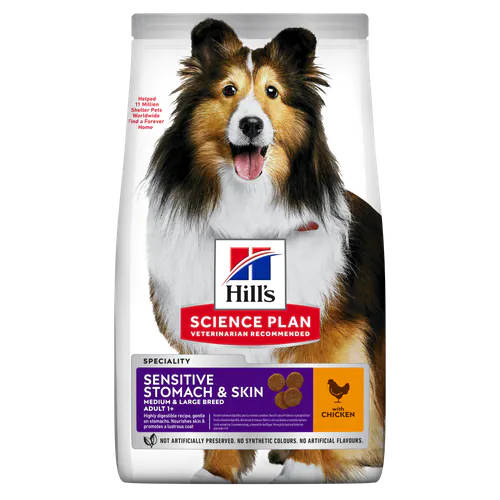Hill's Adult Dog Medium Breed Sensitive Stomach & Skin 14kg