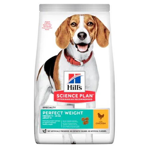 Hill's Adult Dog Food Medium Breed Perfect Weight 12kg